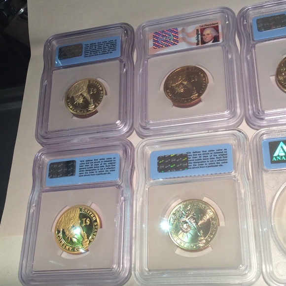 Valuable 20 ANACS & ICG Graded MS67 & Proof 70 Deep Cam Presidential Dollars Set - Picture 15 of 16